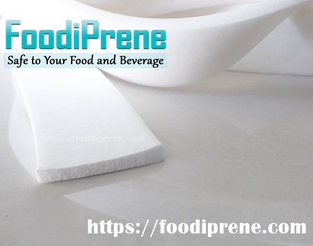 ซีลยางฟองน้ำสีเหลี่ยมฟู้ดเกรดความหนา 4 mm